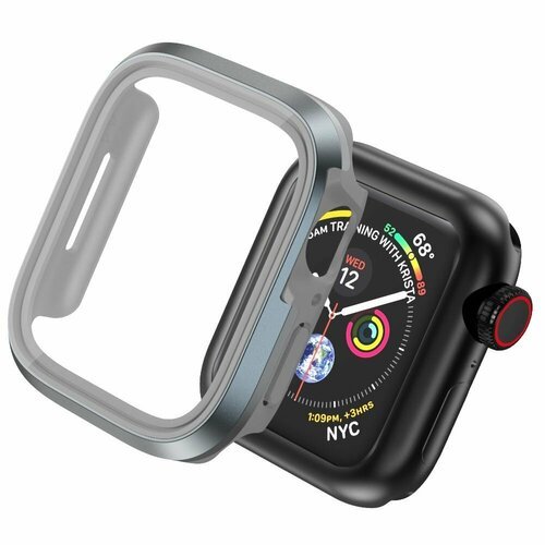 Чехол + защитное стекло для часов WiWU Defender Watch JD-104 для Apple Watch 7/8 45mm - Серый