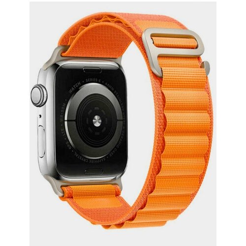 Нейлоновый тканевый ремешок 'Альпийская петля' для Apple Watch Series 1-8 и Ultra - 42/44/45/49 мм , оранжевый