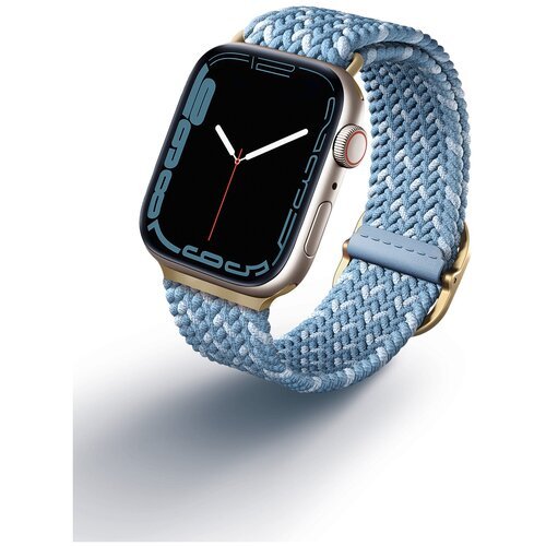 Uniq для Apple Watch 41/40/38 mm ремешок ASPEN Design strap Braided Cerulean blue