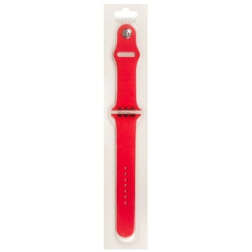 Силиконовый ремешок для Apple Watch / Силиконовый ремешок для Apple Watch 42/44мм (14), красный, на кнопке
